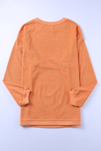 Sudadera oversize con cordón de canalé JOLENE naranja 