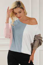 Multicolour Colorblock Dolman Sleeve Sweatshirt