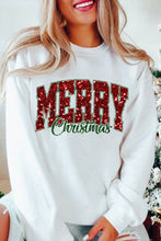 Beige MERRY Christmas Graphic Crewneck Pullover Sweatshirt