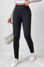 Black Fleece Lining Winter High Waist Leggings