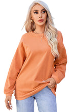 Sudadera oversize con cordón de canalé JOLENE naranja 