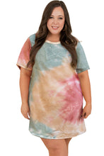 Tie-dye Round Neck Short Sleeve Top