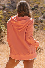 Batwing Sleeve Pocketed Henley Hoodie