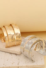 Gold Minimalist Multi Layered Opening Alloy Bangle