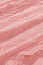 Pink Lace V Neck Tank Top