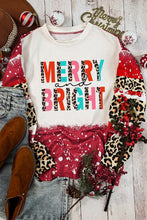 Red MERRY and BRIGHT Leopard Print Crew Neck Top