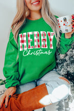 Dark Green Merry Christmas Heat Transfer Graphic Sweatshirt