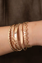 Gold Plated Valentines Bracelet 5pcs Set