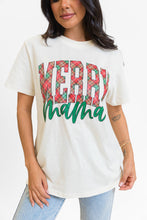 White MERRY mama Christmas Fashion Graphic T Shirt