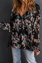 Blusa de gasa con estampado de flores silvestres