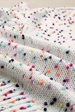 White Multicolor Confetti Sweater Cardigan