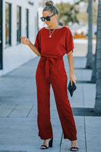 Belted Wide Leg Jumpsuit