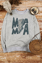 Khaki MOM MODE Leopard Print Long Sleeve Sweatshirt