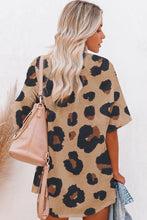 Leopard Texas Rope Bowknot Print Oversized T Shirt