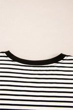 Black Stripe Chest Pocket Patch Round Neck Tank Top