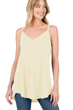 Pitaya Pink Spaghetti Strap V-Neck Flowy Tunic Tank Top