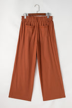 Red Dahlia Elastic Waist Pocketed Casual Straight Leg Pants