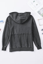 Zipped Front Stitching Hooded Sweatshirt