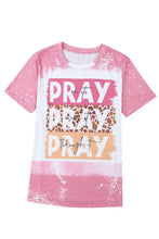 PRAY Color Block Leopard Bleached Tee