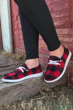 Vintage Plaid Lace Up Flat Shoes