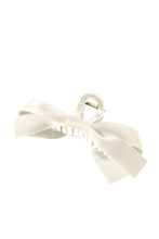 White Bow Decor Large Hair Claw Clip