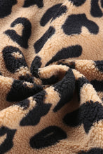 Sobrecamisa teddy de leopardo con ribetes en contraste