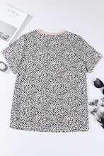 Cheetah Print O-neck Short Sleeve T Shirt