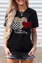 Camiseta con estampado de corazón y lentejuelas