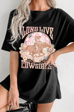 Black LONG LIVE COWGIRLS Graphic Crewneck T Shirt