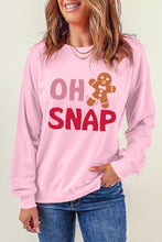 Pink OH SNAP Gingerbread Man Christmas Pullover Sweatshirt