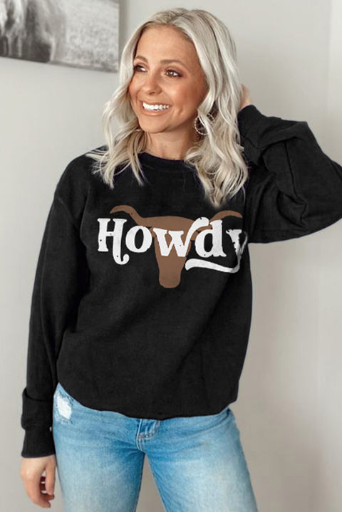 Heart Shaped Embroidered Pullover Sweatshirt