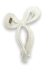 White Long Tail Bow Knot Shape Claw Clip