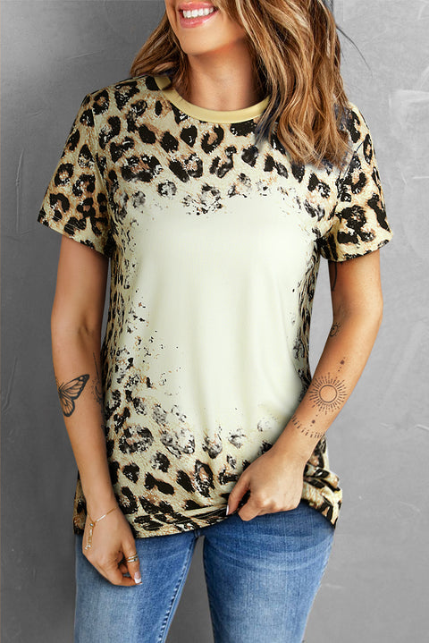 Camiseta blanqueada con estampado PRAY