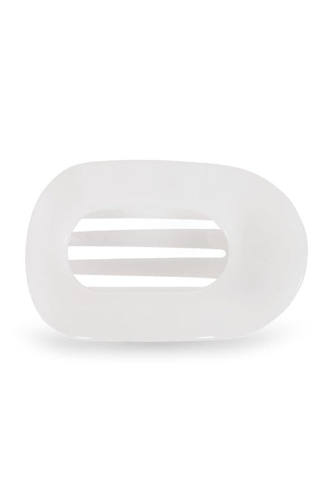 White Fashion Minimalist Oval Hair Clip