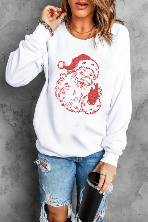 Father Christmas Embroidered Sweatshirt