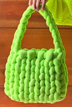 Pear Green Woven Knit Handmade Small Tote Bag