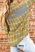 Plaid Embroidery Patch Button-Down Shacket