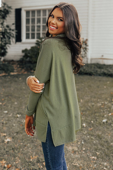 Gray Cowl Neck Shift Tunic Top