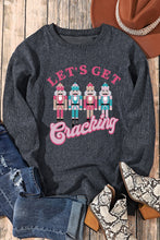 Gray Lets Get Cracking Nutcracker Graphic Corded Sweatshirt