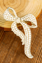 Gold Full Pearl Bow Knot Hair Claw Clip