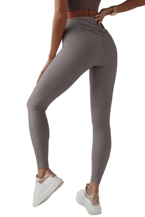 Leggings de cintura alta con control de barriga cruzados 