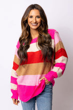 Mix Horizon Stripes Dolman Sleeve Sweater