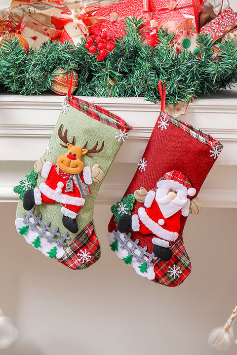 Fiery Red Christmas Holiday Home Hanging Décor Stocking