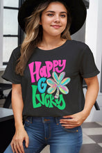 Black Happy Go Lucky Graphic Plus Tee