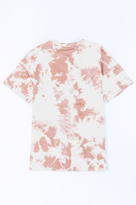 Tie-dye Round Neck Short Sleeve Top