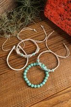 Light Blue Western Turquoise Shell Multi Layered Bracelet Set