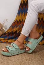 Suede Buckle Decor Footbed Sandal Slippers