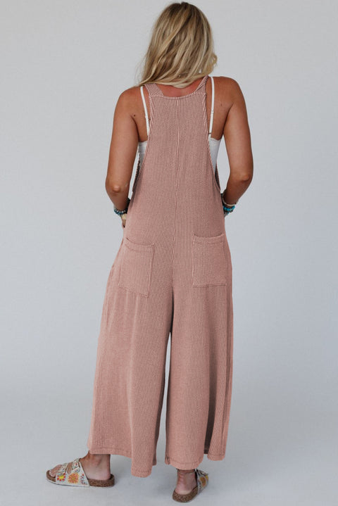 DUNE Corded Adjustable Straps Wide Leg Loose Overall