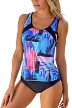 Pink Sleeveless Tankini Swimsuit