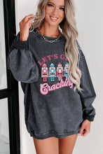 Gray Lets Get Cracking Nutcracker Graphic Corded Sweatshirt